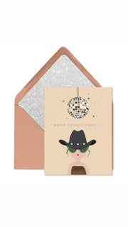 Cosmic Cowgirl Birthday Card